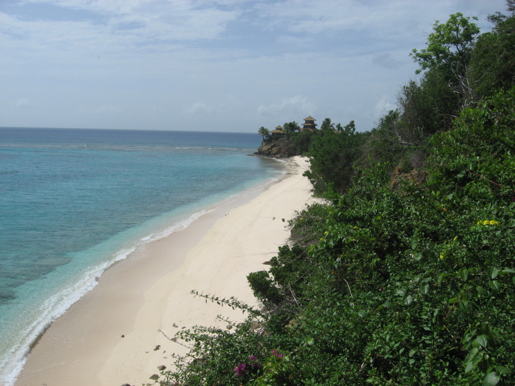 beach from the hill