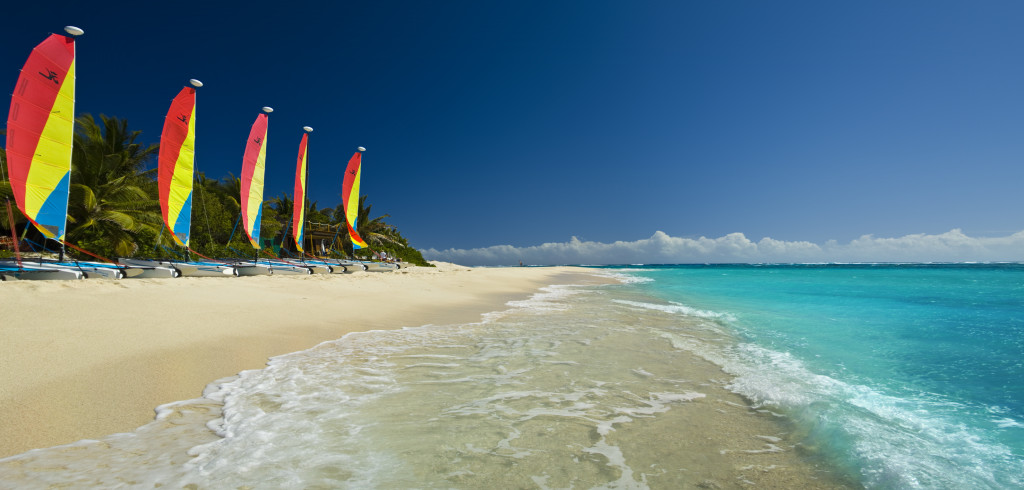  hobie cats on the beach