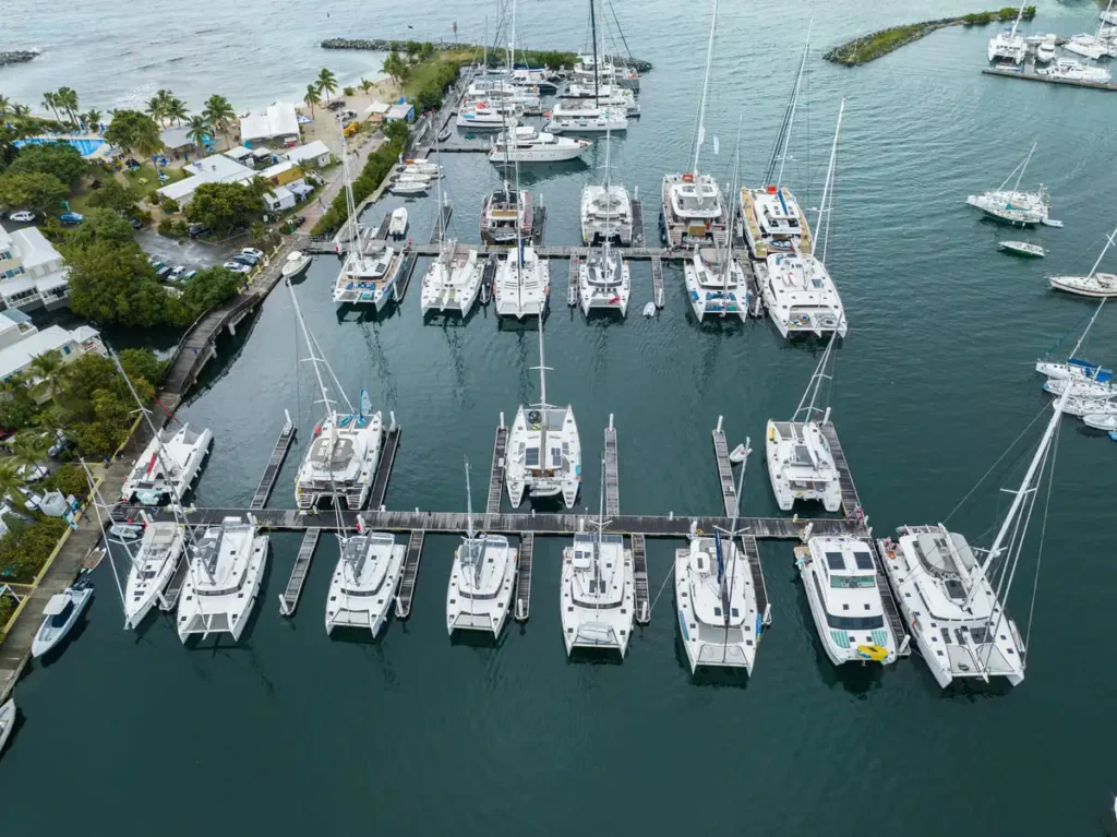 Aerial view of Nanny Cay Marina
