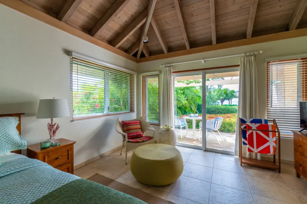 view to the balcony at Beachcomber villa, virgin gorda