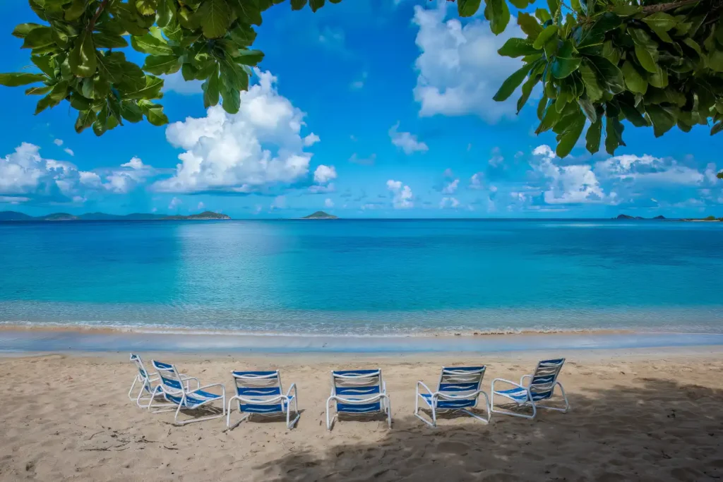 The beach at the villa