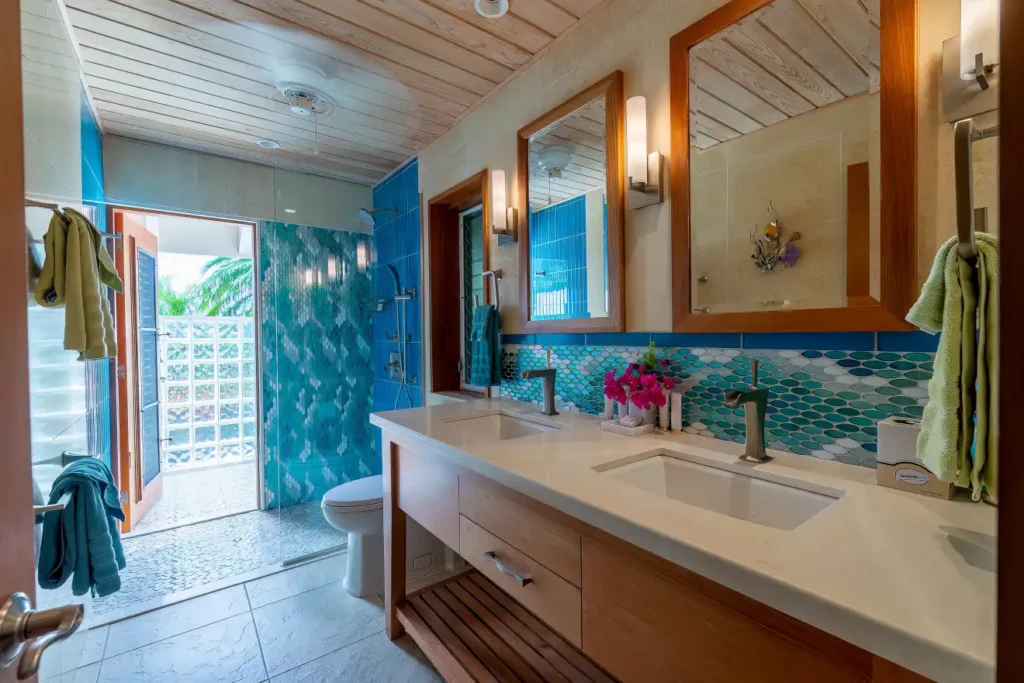 One of the bathrooms at Beachcomber villa