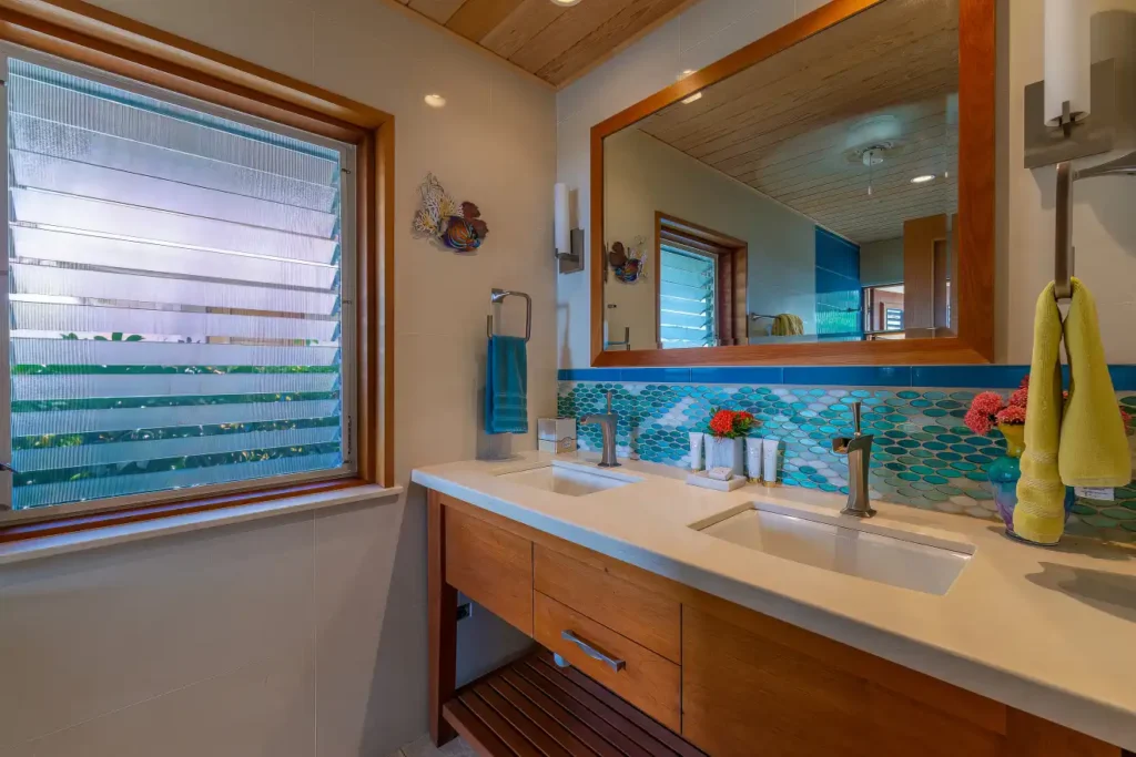 Bathroom double sinks