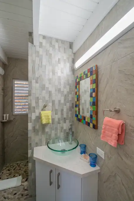 Bathroom at Sea Breeze and Sea View