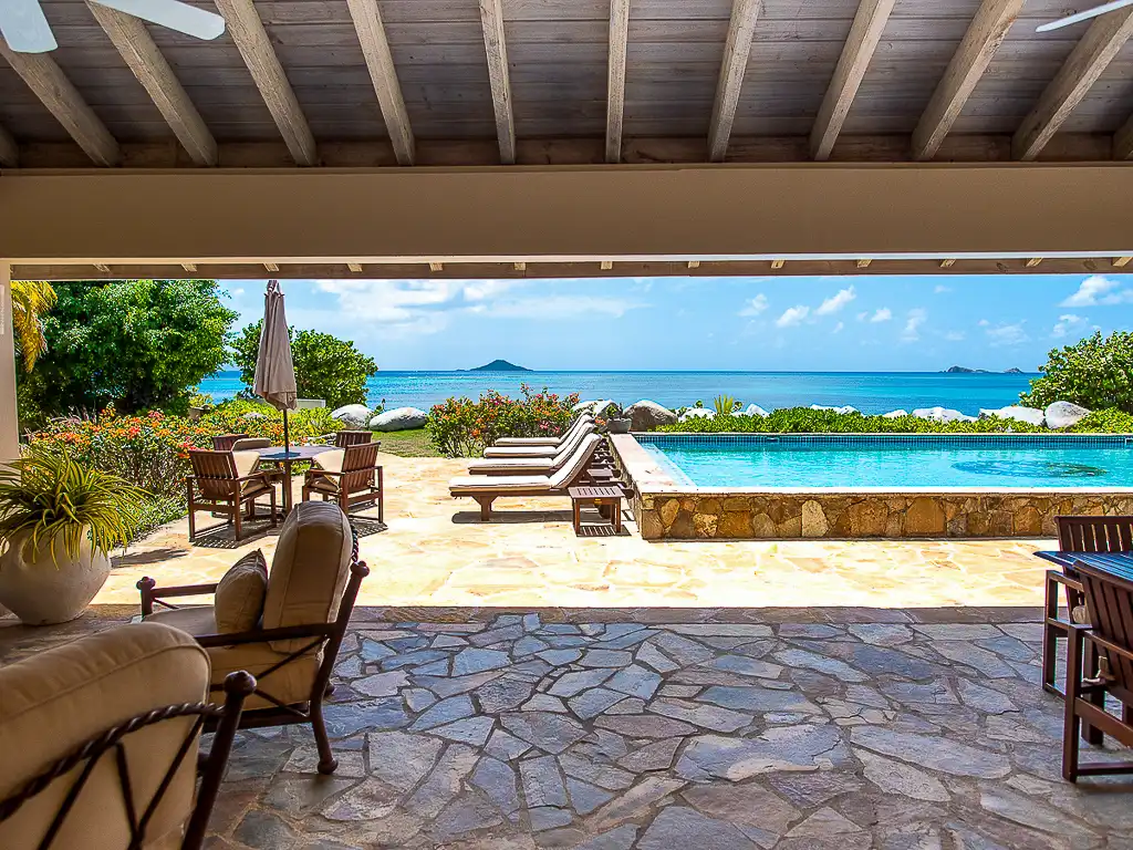 Sea Fans pool view from patio