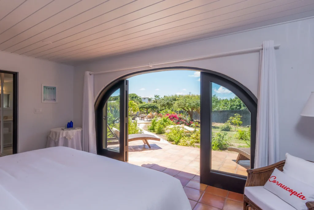 Cornucopia Villa bedroom with view