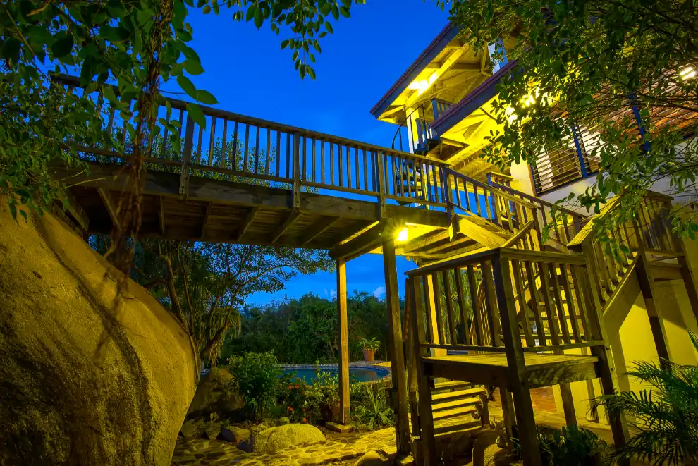 Amani Villa at night