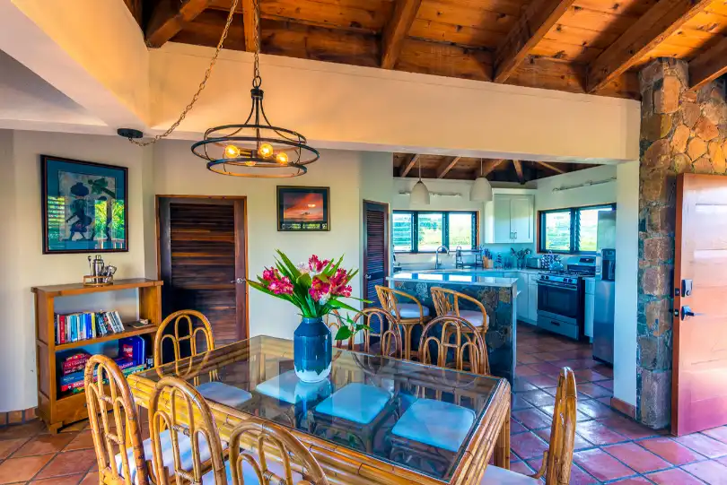 Amani Villa kitchen and living area