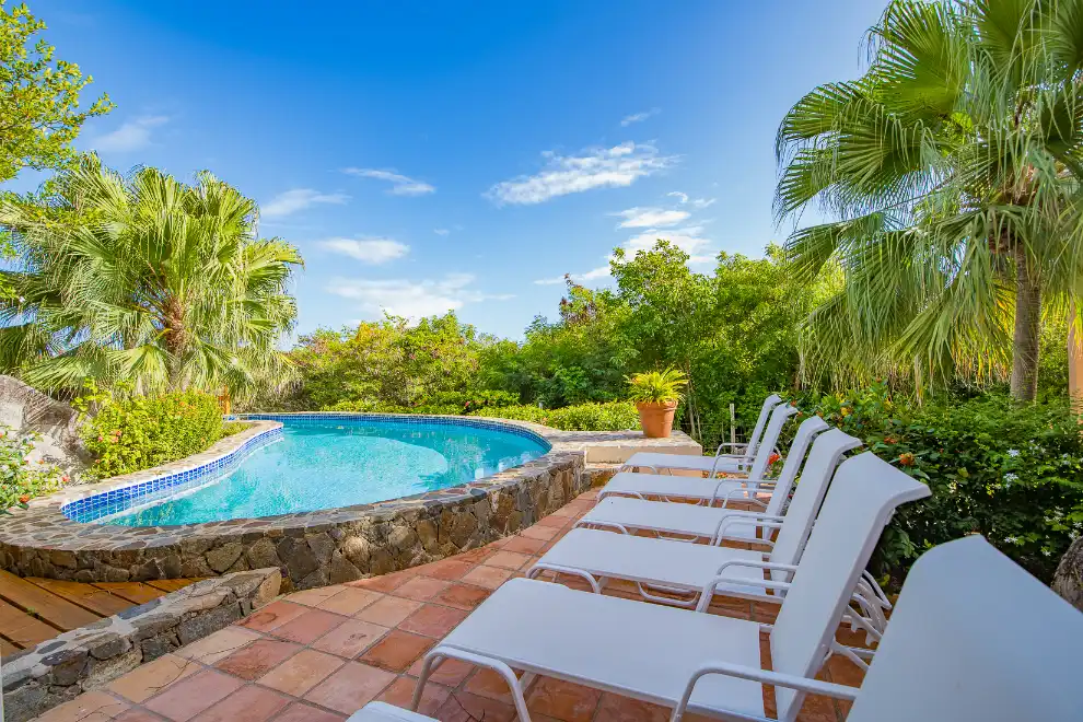Amani Villa pool and lounge area